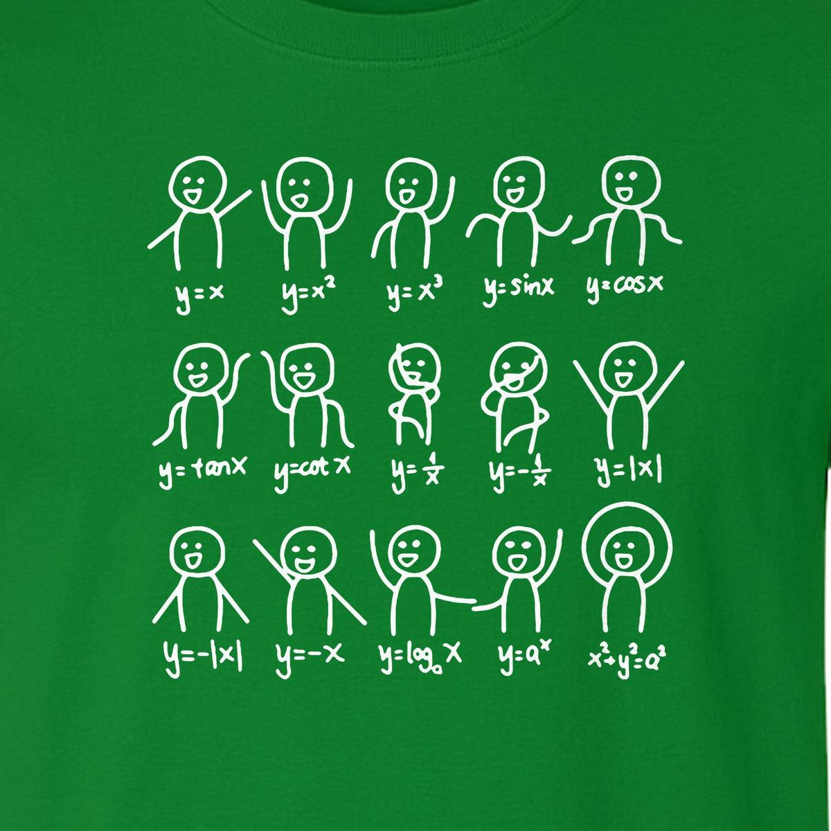 Math Stick Figures T-Shirt, Funny Science Design for Teachers, Students and Equation Nerds