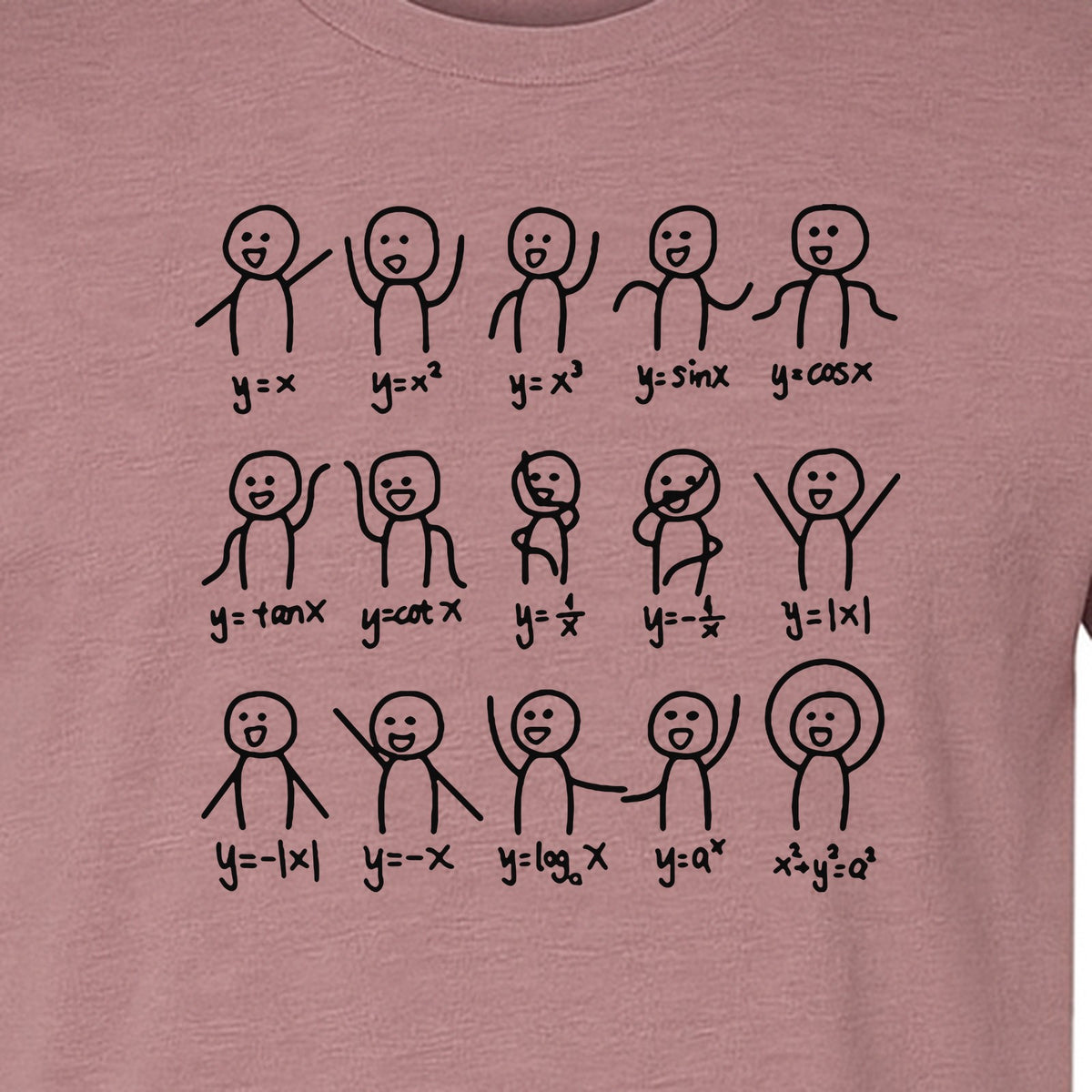 Math Stick Figures T-Shirt, Funny Science Design for Teachers, Students and Equation Nerds