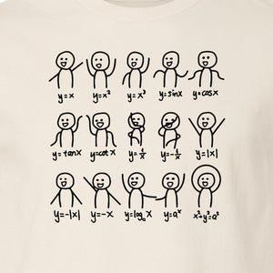Math Stick Figures T-Shirt, Funny Science Design for Teachers, Students and Equation Nerds