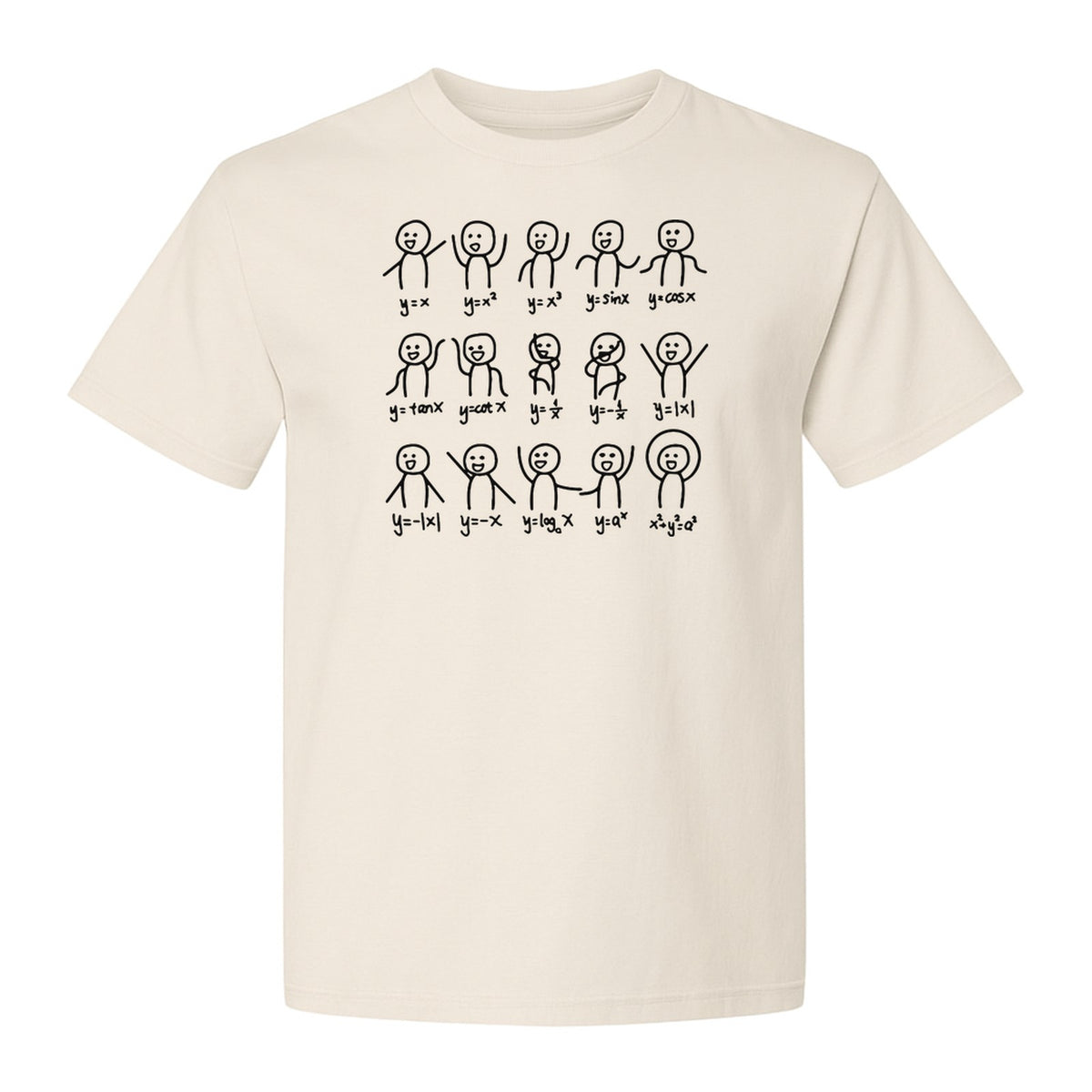 Math Stick Figures T-Shirt, Funny Science Design for Teachers, Students and Equation Nerds