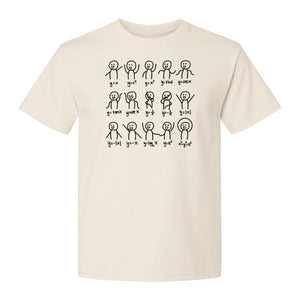 Math Stick Figures T-Shirt, Funny Science Design for Teachers, Students and Equation Nerds