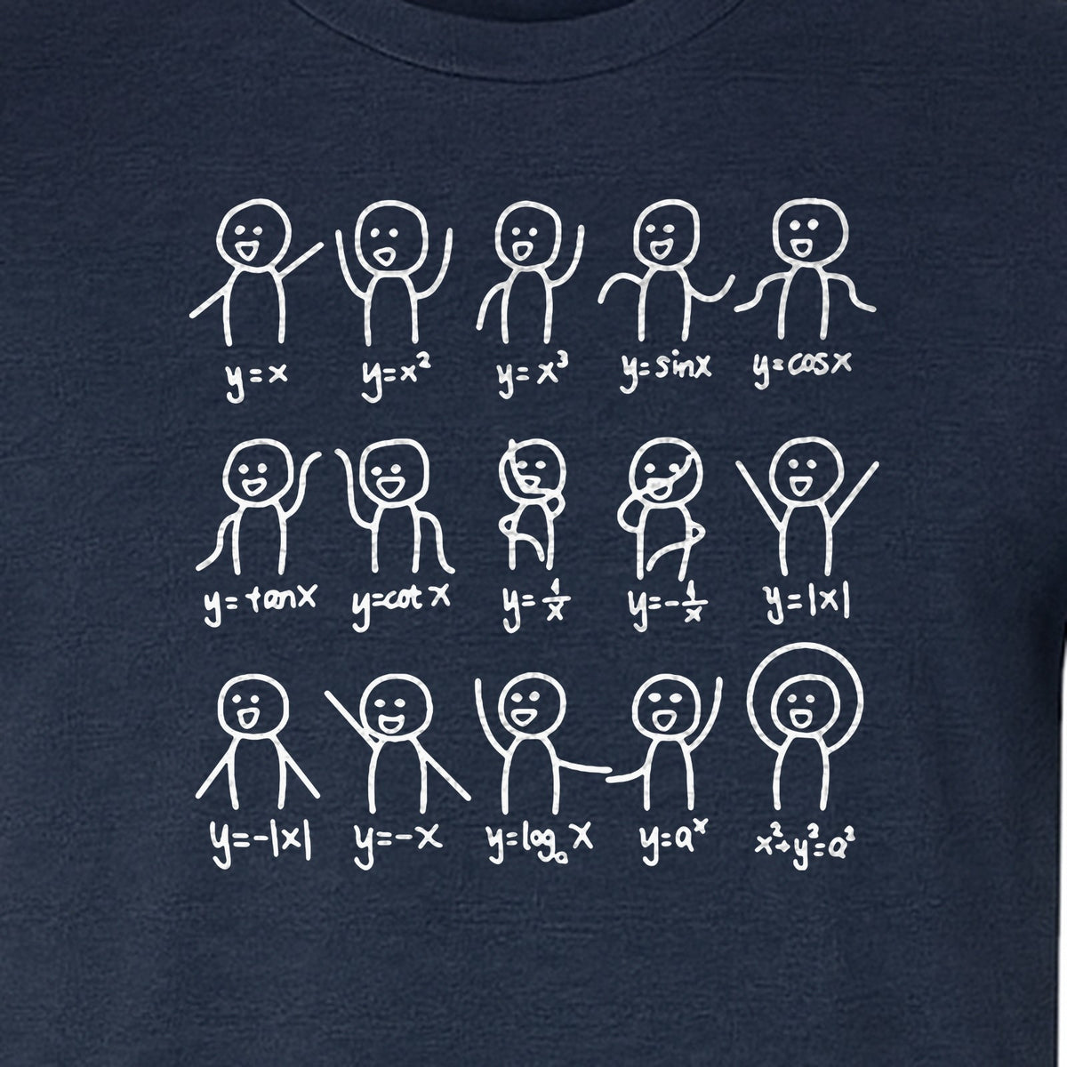 Math Stick Figures T-Shirt, Funny Science Design for Teachers, Students and Equation Nerds