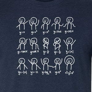 Math Stick Figures T-Shirt, Funny Science Design for Teachers, Students and Equation Nerds