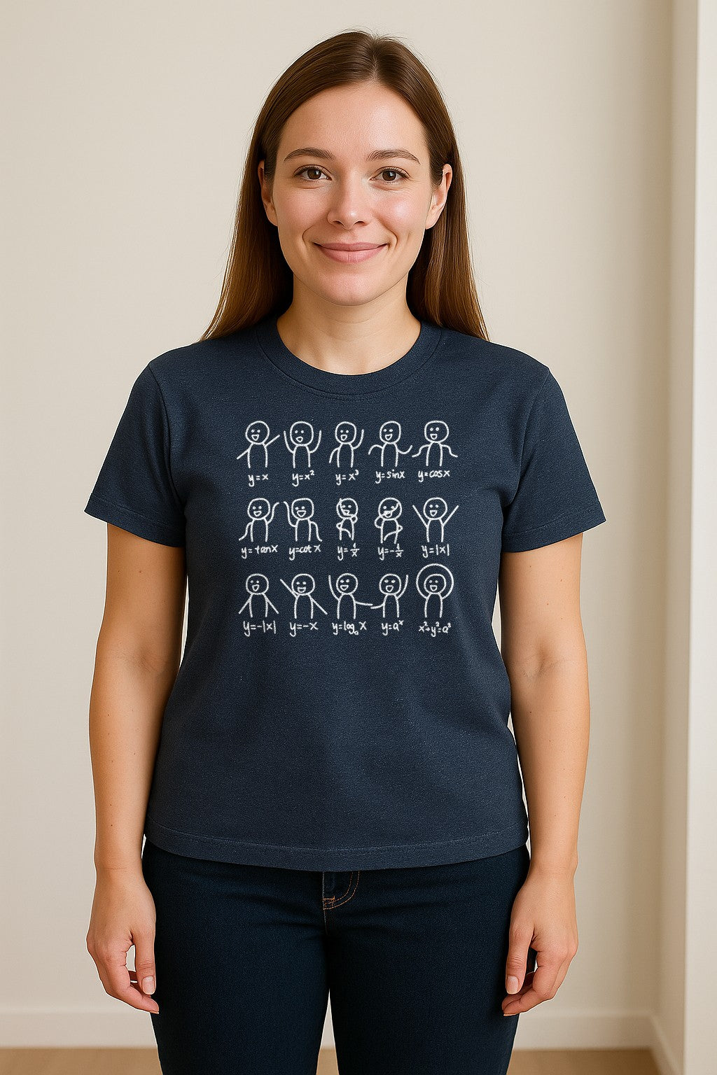 Math Stick Figures T-Shirt, Funny Science Design for Teachers, Students and Equation Nerds