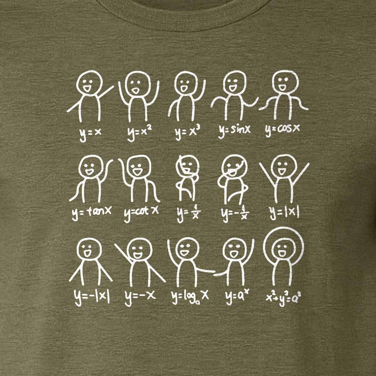 Math Stick Figures T-Shirt, Funny Science Design for Teachers, Students and Equation Nerds