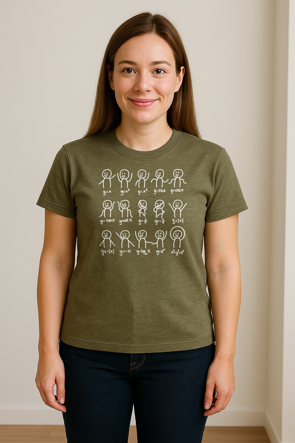 Math Stick Figures T-Shirt, Funny Science Design for Teachers, Students and Equation Nerds
