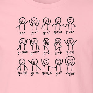 Math Stick Figures T-Shirt, Funny Science Design for Teachers, Students and Equation Nerds