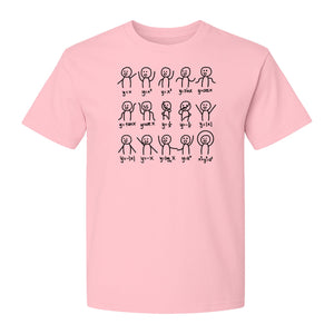 Math Stick Figures T-Shirt, Funny Science Design for Teachers, Students and Equation Nerds