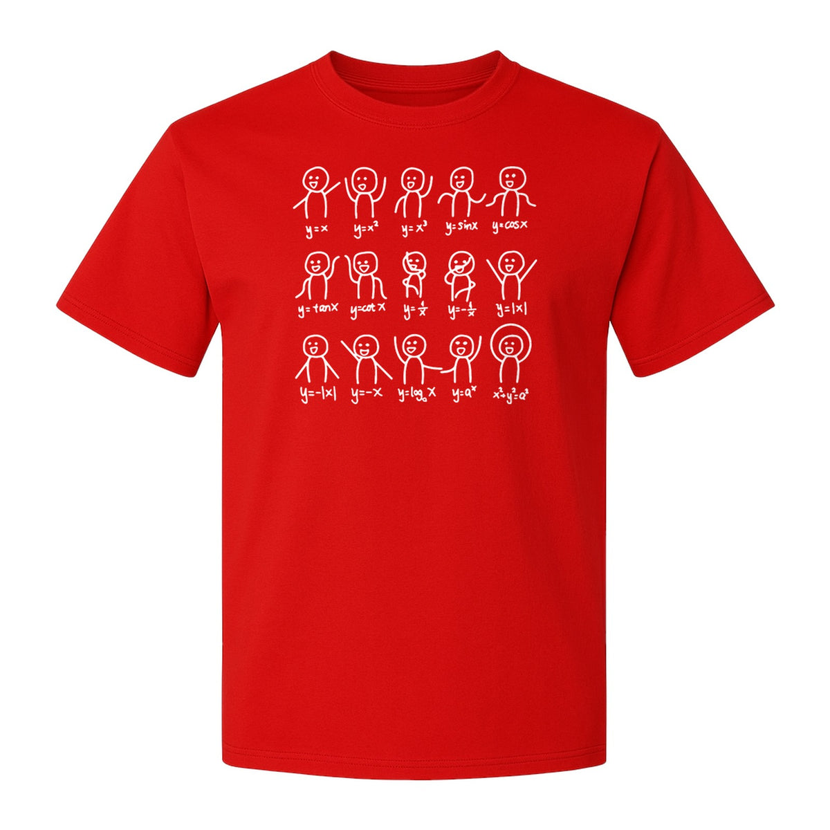 Math Stick Figures T-Shirt, Funny Science Design for Teachers, Students and Equation Nerds