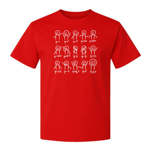 Math Stick Figures T-Shirt, Funny Science Design for Teachers, Students and Equation Nerds