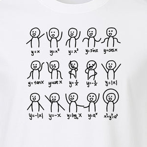Math Stick Figures T-Shirt, Funny Science Design for Teachers, Students and Equation Nerds