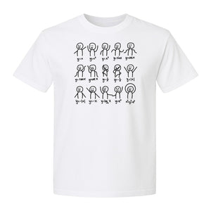 Math Stick Figures T-Shirt, Funny Science Design for Teachers, Students and Equation Nerds