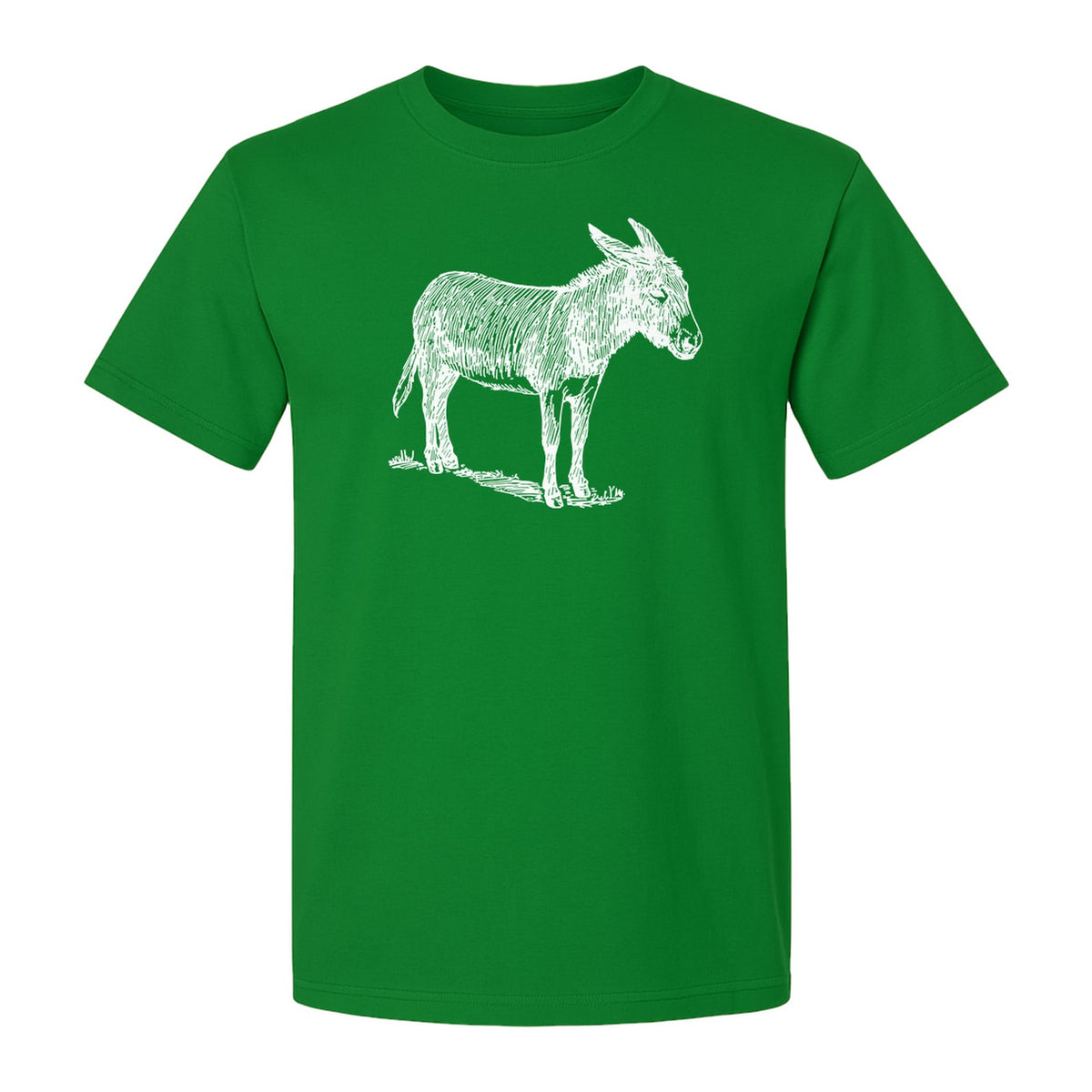 Donkey T-Shirt, Detailed Standing Sketch Graphic for Animal Lovers and Ranch Life