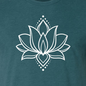 Lotus Flower T-Shirt, Boho Mandala Yoga Meditation Gift for Mindfulness Lovers