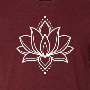 Lotus Flower T-Shirt, Boho Mandala Yoga Meditation Gift for Mindfulness Lovers