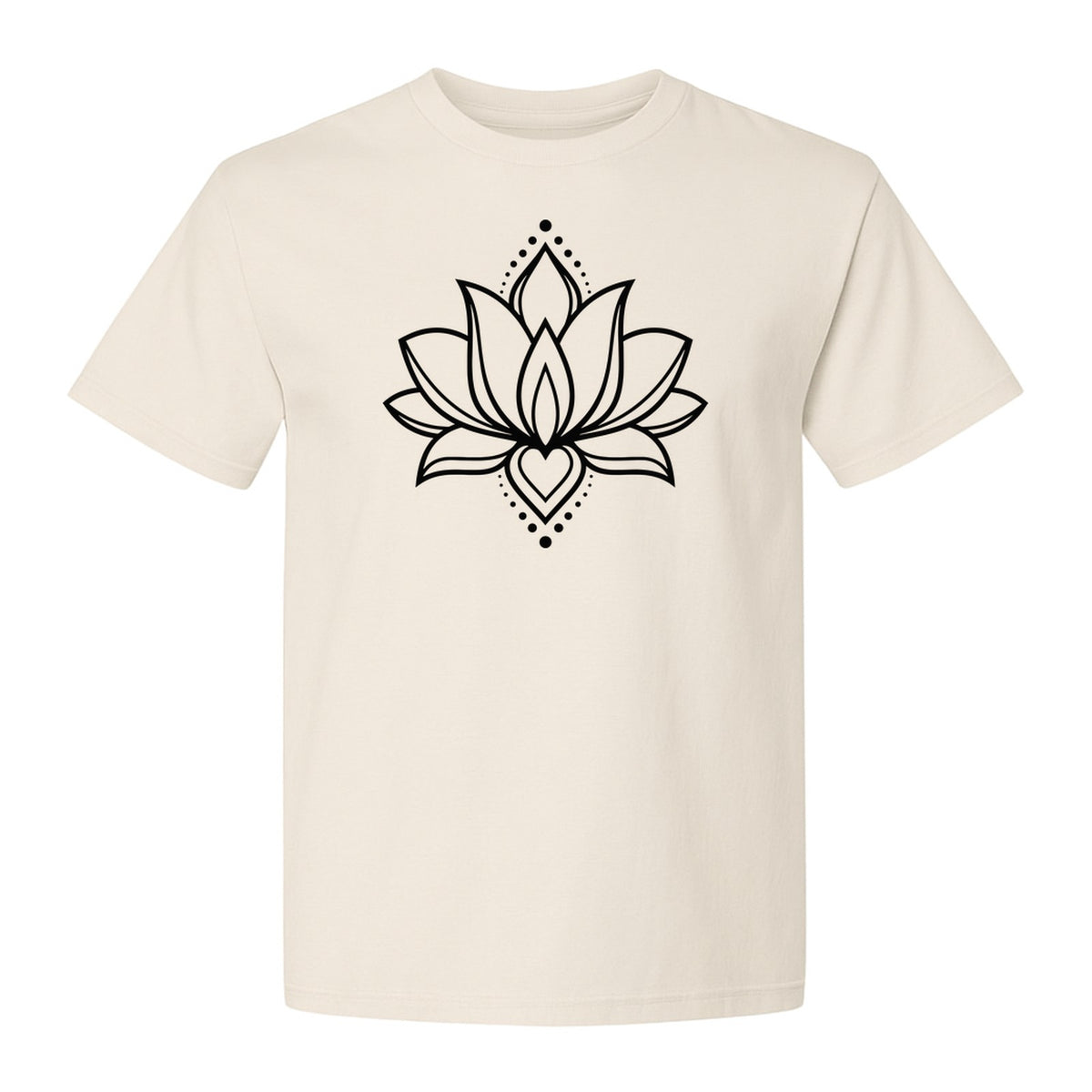 Lotus Flower T-Shirt, Boho Mandala Yoga Meditation Gift for Mindfulness Lovers