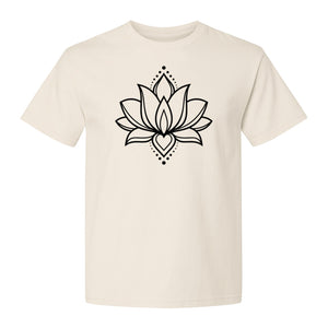 Lotus Flower T-Shirt, Boho Mandala Yoga Meditation Gift for Mindfulness Lovers
