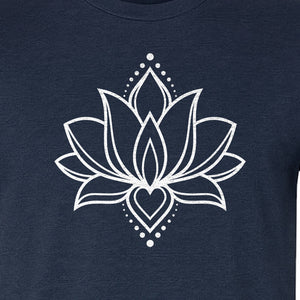 Lotus Flower T-Shirt, Boho Mandala Yoga Meditation Gift for Mindfulness Lovers