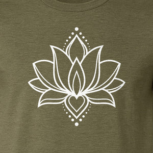 Lotus Flower T-Shirt, Boho Mandala Yoga Meditation Gift for Mindfulness Lovers