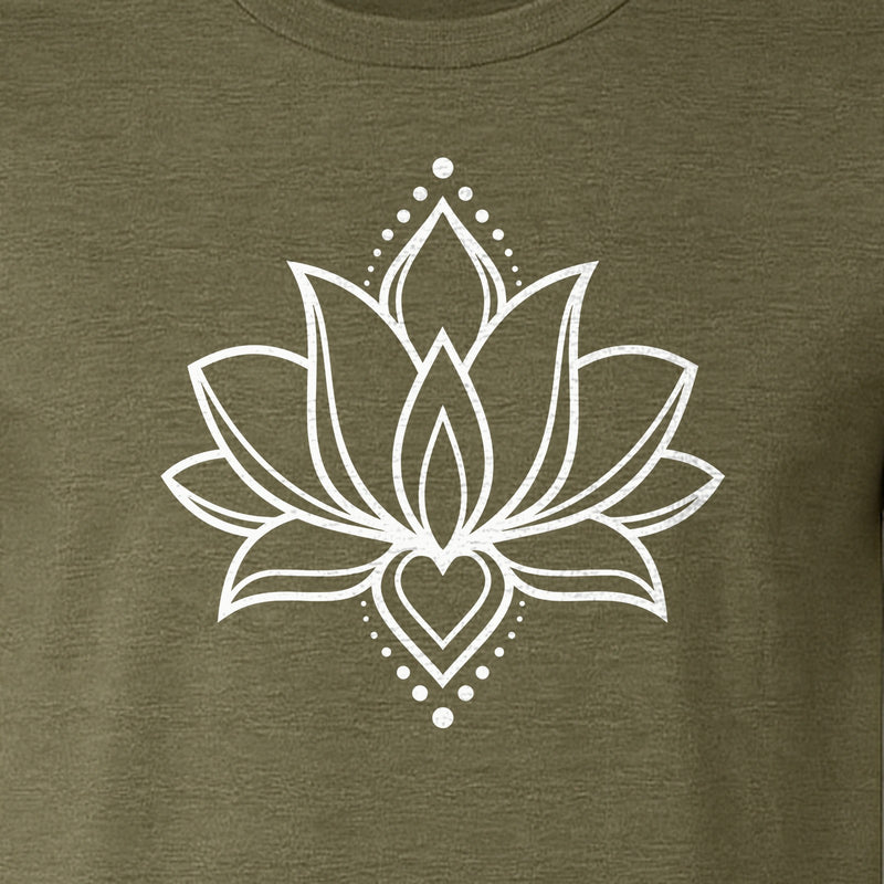 Lotus Flower T-Shirt, Boho Mandala Yoga Meditation Gift for Mindfulness Lovers