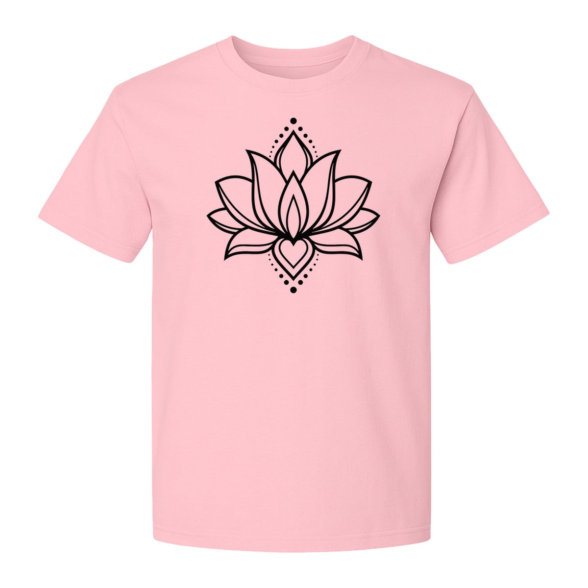 Lotus Flower T-Shirt, Boho Mandala Yoga Meditation Gift for Mindfulness Lovers