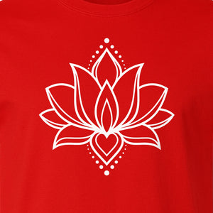 Lotus Flower T-Shirt, Boho Mandala Yoga Meditation Gift for Mindfulness Lovers