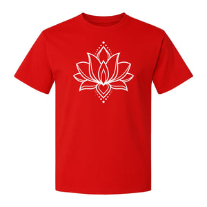 Lotus Flower T-Shirt, Boho Mandala Yoga Meditation Gift for Mindfulness Lovers
