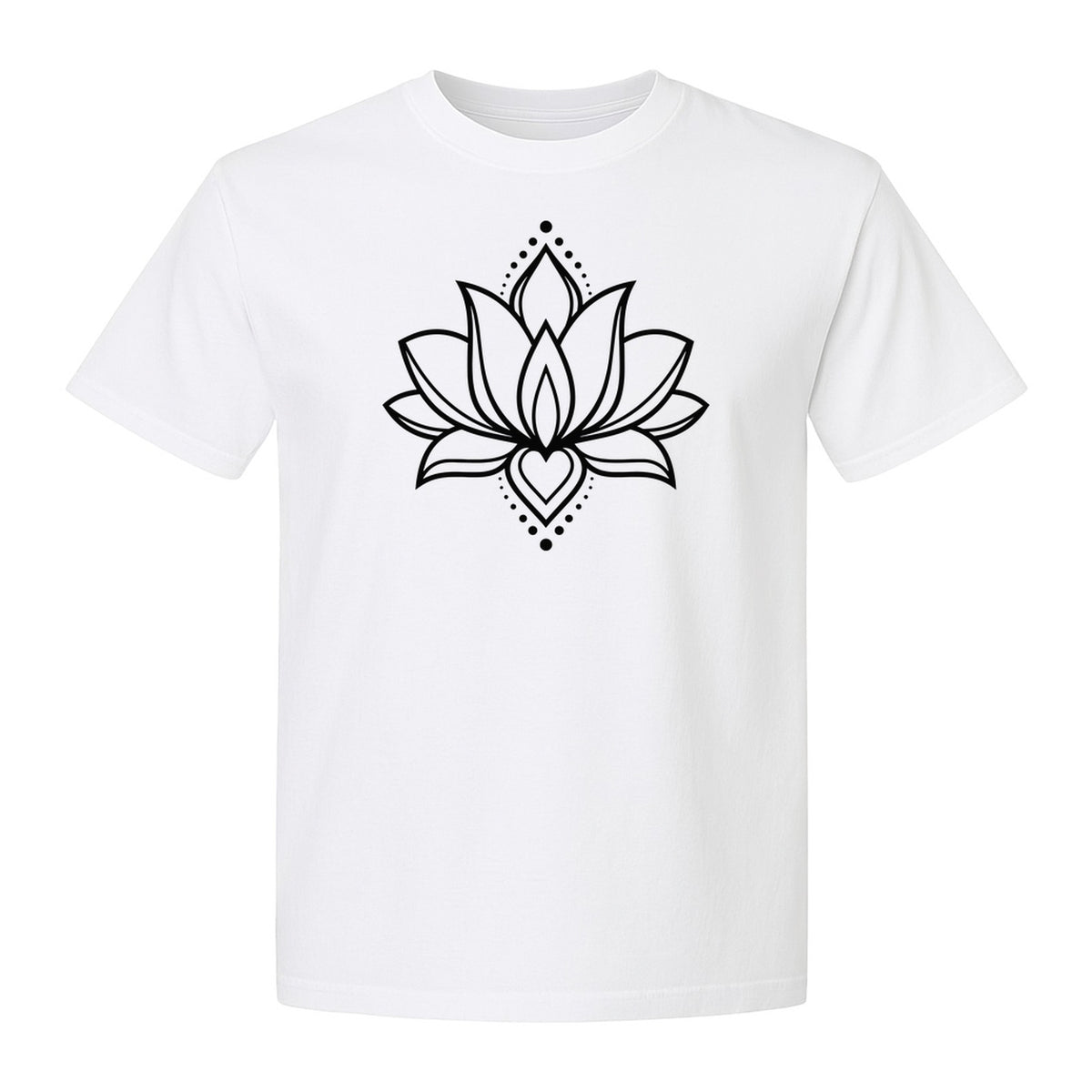 Lotus Flower T-Shirt, Boho Mandala Yoga Meditation Gift for Mindfulness Lovers