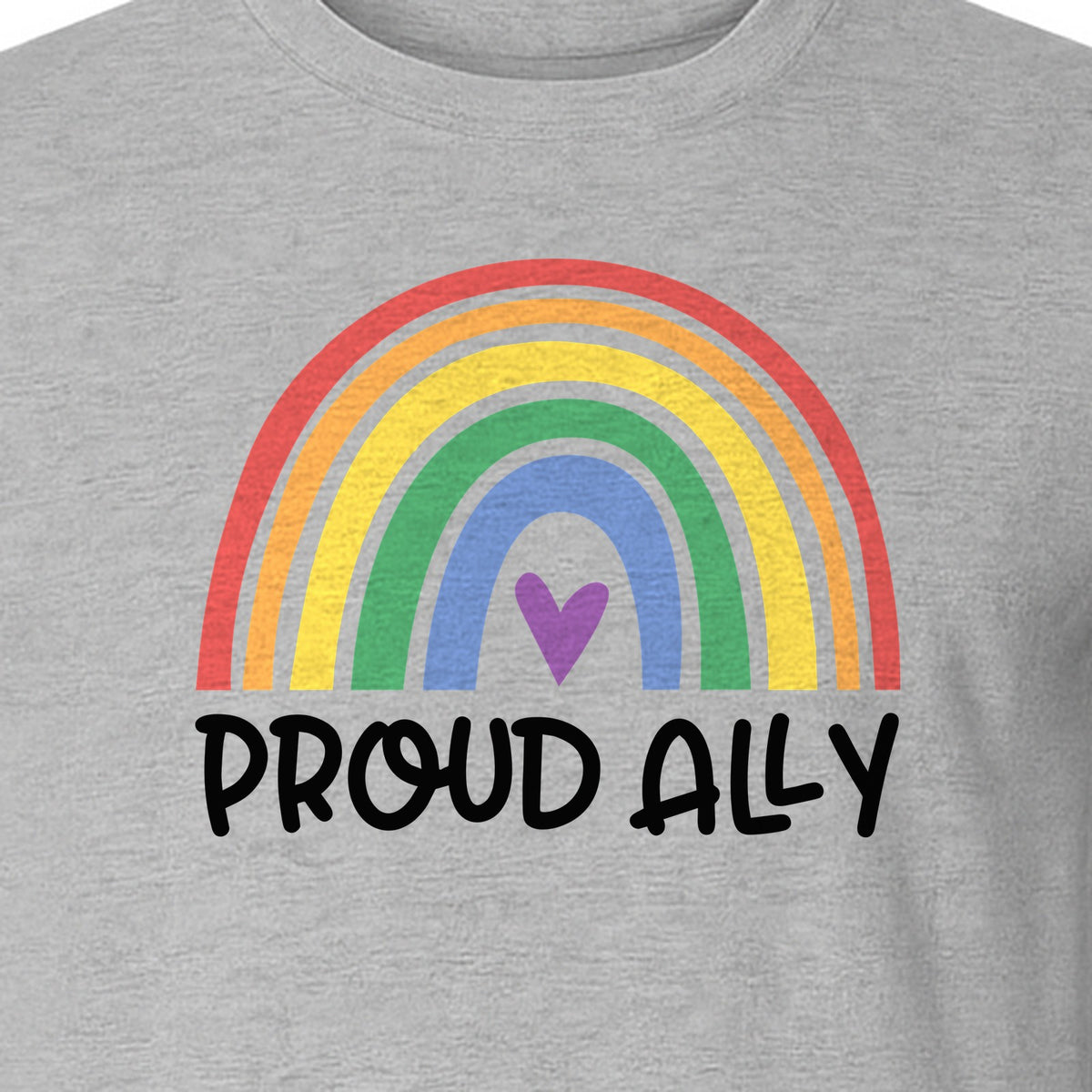 Proud Ally Rainbow T-Shirt, LGBTQ Support and Equality Design for Pride Month Celebrations