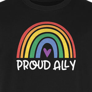 Proud Ally Rainbow T-Shirt, LGBTQ Support and Equality Design for Pride Month Celebrations