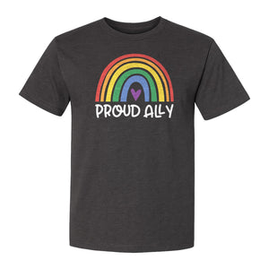 Proud Ally Rainbow T-Shirt, LGBTQ Support and Equality Design for Pride Month Celebrations