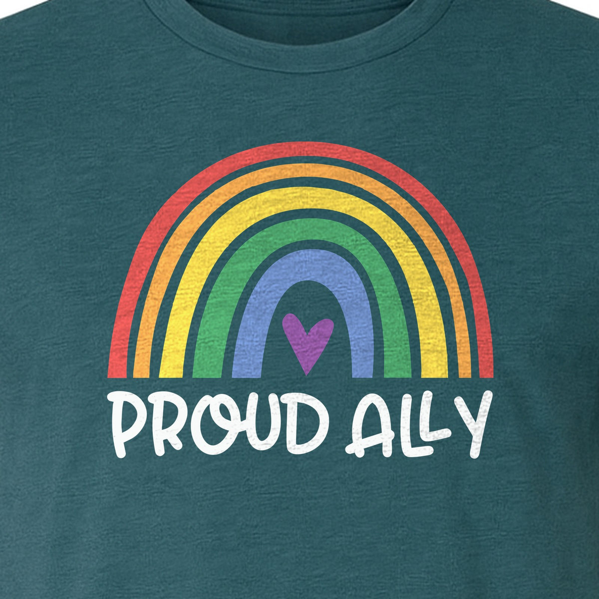 Proud Ally Rainbow T-Shirt, LGBTQ Support and Equality Design for Pride Month Celebrations
