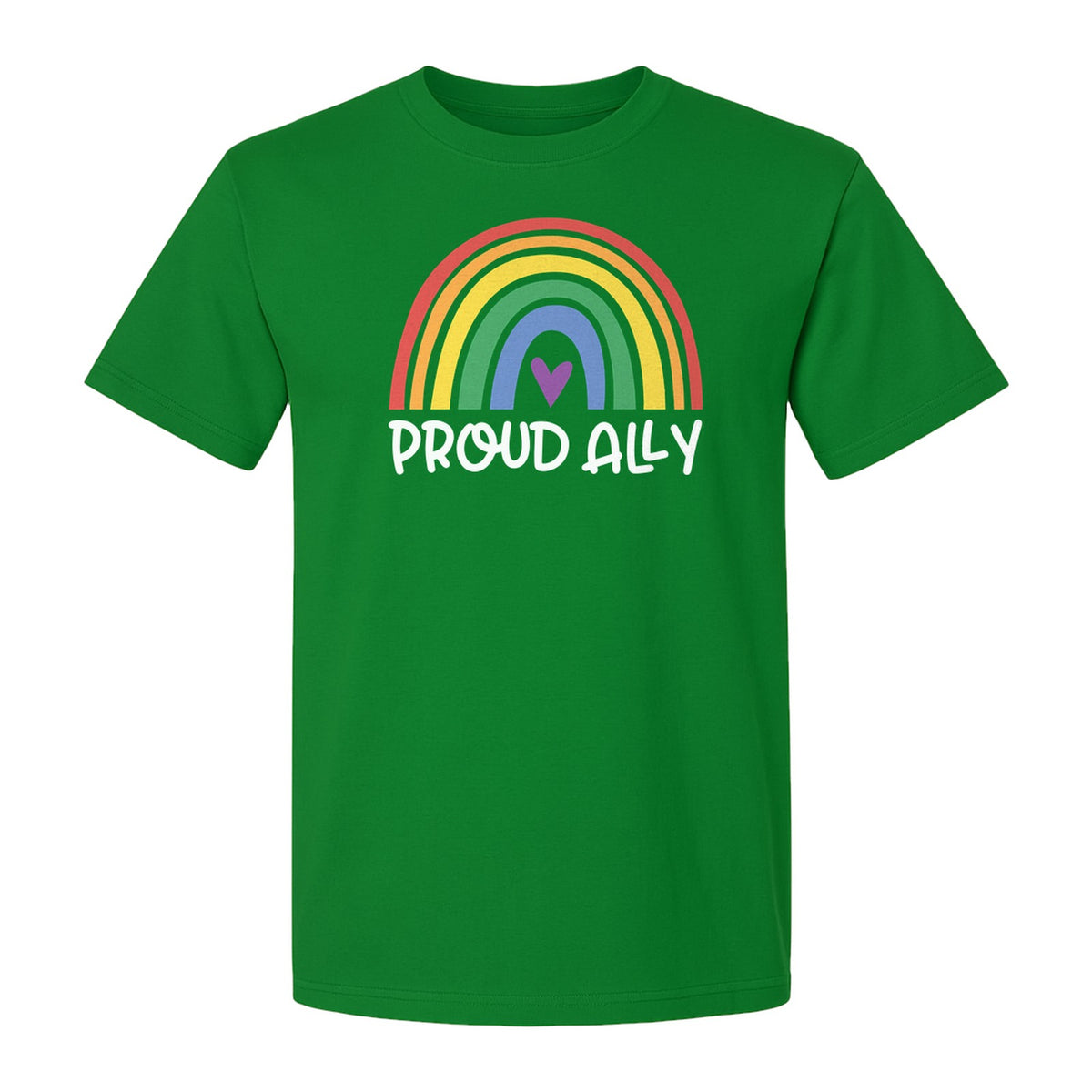 Proud Ally Rainbow T-Shirt, LGBTQ Support and Equality Design for Pride Month Celebrations