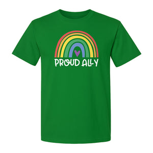 Proud Ally Rainbow T-Shirt, LGBTQ Support and Equality Design for Pride Month Celebrations