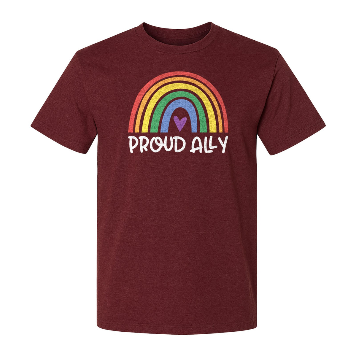 Proud Ally Rainbow T-Shirt, LGBTQ Support and Equality Design for Pride Month Celebrations
