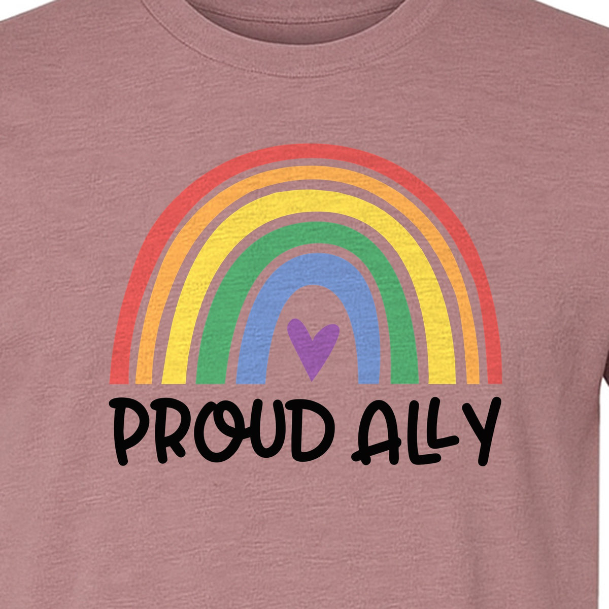 Proud Ally Rainbow T-Shirt, LGBTQ Support and Equality Design for Pride Month Celebrations