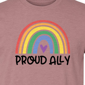 Proud Ally Rainbow T-Shirt, LGBTQ Support and Equality Design for Pride Month Celebrations