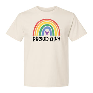 Proud Ally Rainbow T-Shirt, LGBTQ Support and Equality Design for Pride Month Celebrations