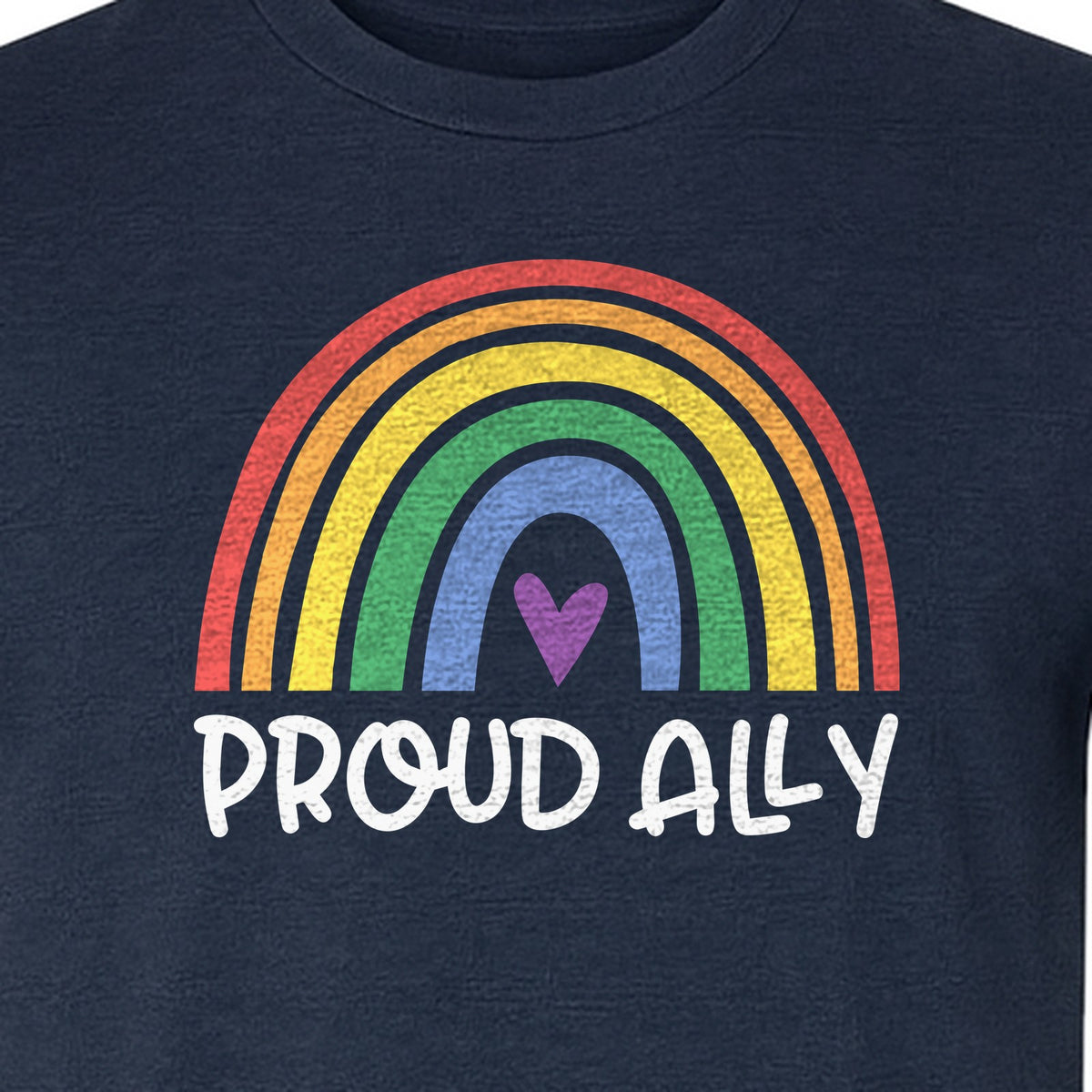 Proud Ally Rainbow T-Shirt, LGBTQ Support and Equality Design for Pride Month Celebrations