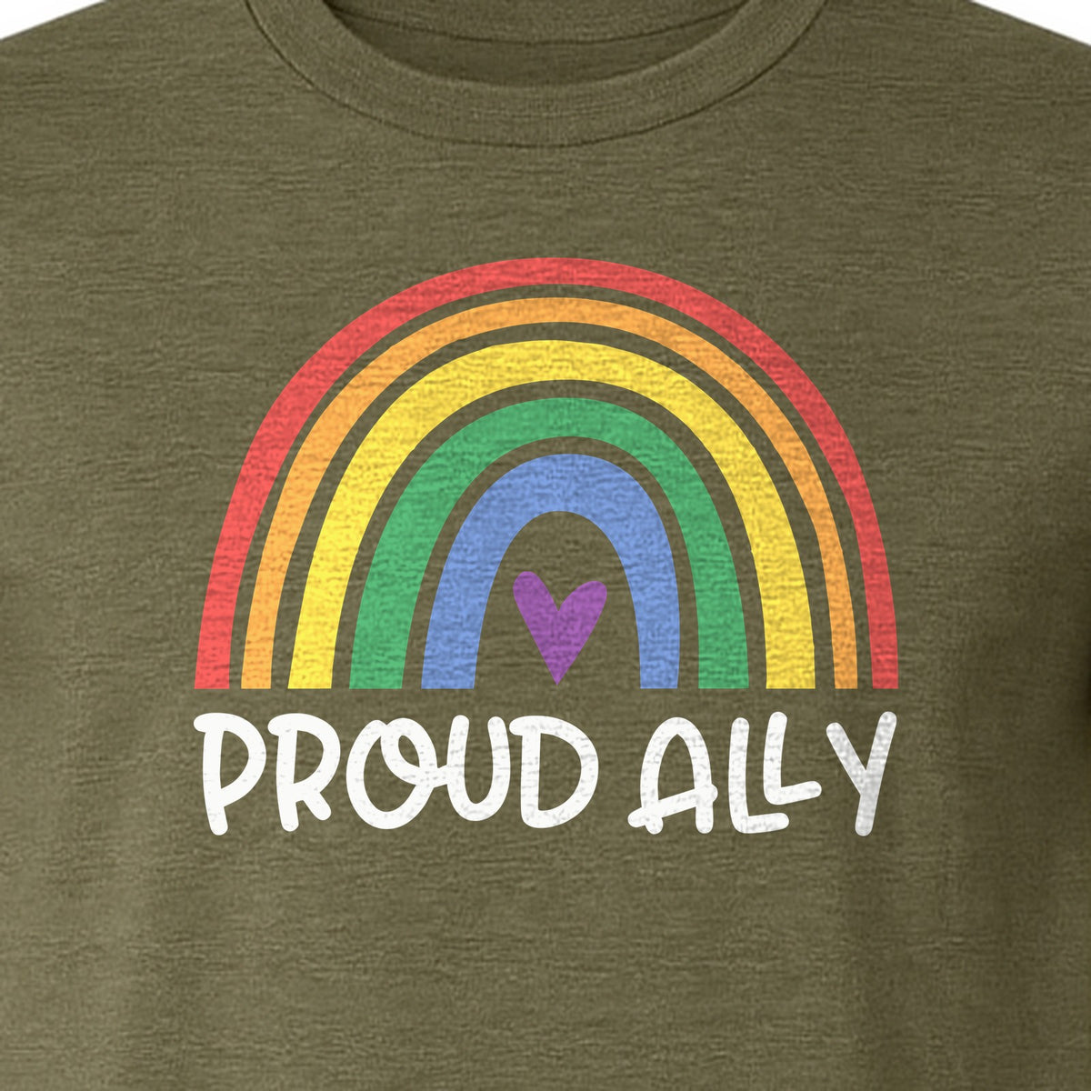 Proud Ally Rainbow T-Shirt, LGBTQ Support and Equality Design for Pride Month Celebrations
