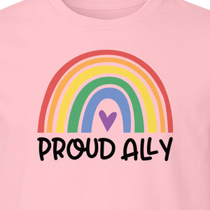 Proud Ally Rainbow T-Shirt, LGBTQ Support and Equality Design for Pride Month Celebrations