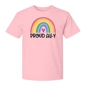 Proud Ally Rainbow T-Shirt, LGBTQ Support and Equality Design for Pride Month Celebrations