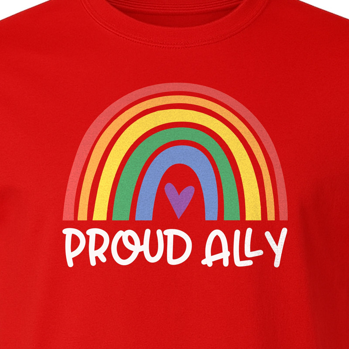 Proud Ally Rainbow T-Shirt, LGBTQ Support and Equality Design for Pride Month Celebrations