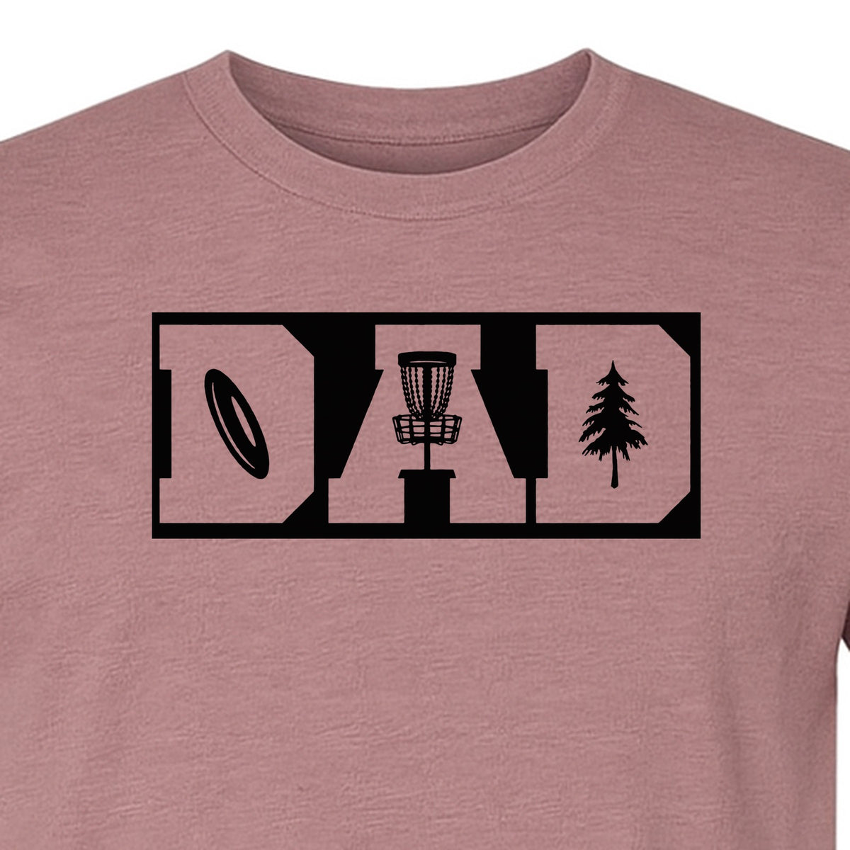 Disc Golf Dad T-Shirt, Bold Collegiate Letter Design for Fathers and Course Players