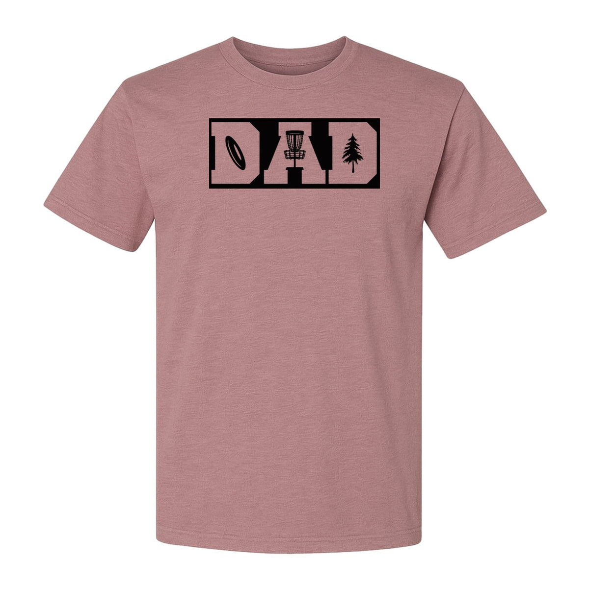 Disc Golf Dad T-Shirt, Bold Collegiate Letter Design for Fathers and Course Players