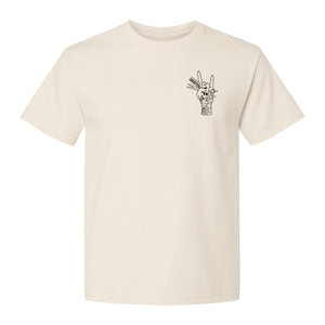 Hairstylist T-Shirt, Rock On Hand and Hair Tools Graphic for Hairdressers and Salon Pros