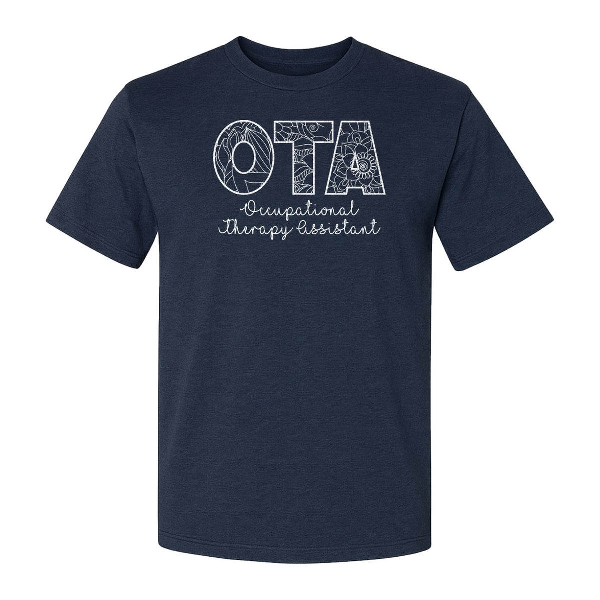 OTA T-Shirt, Occupational Therapy Assistant Floral Letter Design for Pediatric and Healthcare Workers