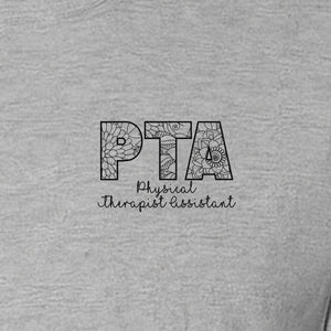 PTA T-Shirt, Physical Therapist Assistant Pocket Print for Graduation Gifts
