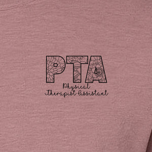 PTA T-Shirt, Physical Therapist Assistant Pocket Print for Graduation Gifts