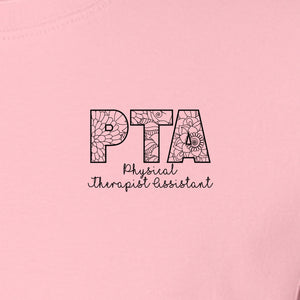 PTA T-Shirt, Physical Therapist Assistant Pocket Print for Graduation Gifts